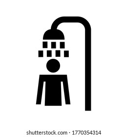 icono de baño o logotipo símbolo de signo aislado ilustración vectorial - iconos vectoriales de estilo negro de alta calidad
