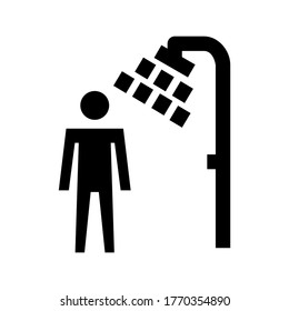 icono de baño o logotipo símbolo de signo aislado ilustración vectorial - iconos vectoriales de estilo negro de alta calidad
