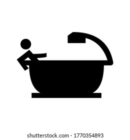 bathing icon or logo isolated sign symbol vector illustration - high quality black style vector icons
