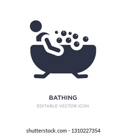 bathing icon on white background. Simple element illustration from Holidays concept. bathing icon symbol design.