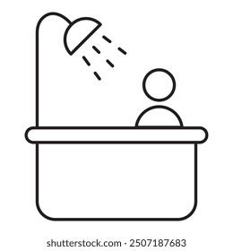 Bathing Icon, Personal Bathing Essentials for Relaxation and Hygiene