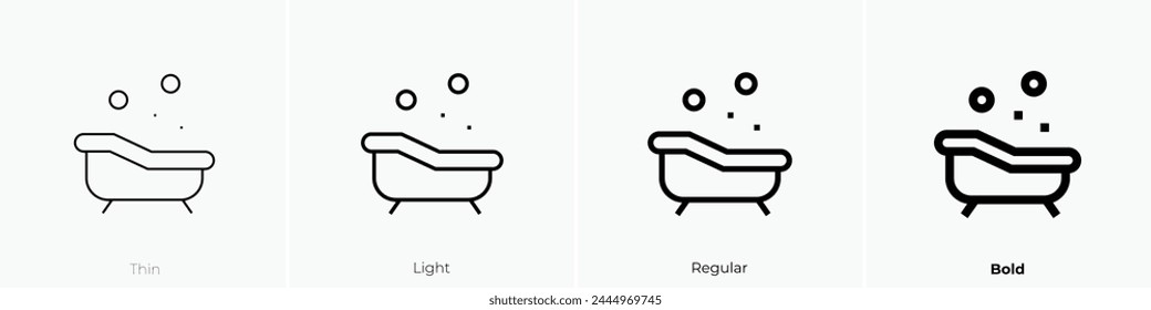 bathing icon. Thin, Light Regular And Bold style design isolated on white background