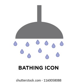 Bathing icon vector isolated on white background, Bathing transparent sign