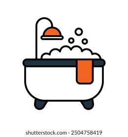 bathing icon with white background vector stock illustration