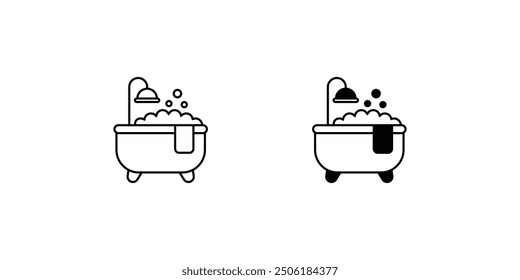 bathing icon with white background vector stock illustration