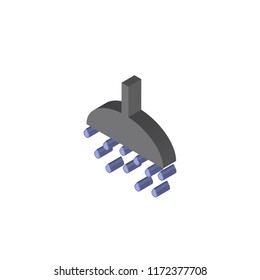 Bathing isometric left top view 3D icon