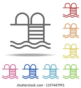 bathing place icon. Elements of Navigation in multi colored icons. Simple icon for websites, web design, mobile app, info graphics
