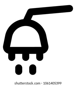 
Bathing shower bold line vector icon

