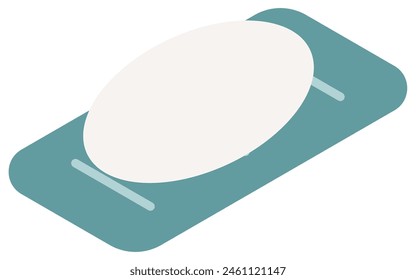 Bathing: soap and soap receiver, isometric illustration, Vector Illustration