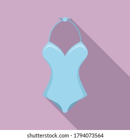 Bathing swimsuit icon. Flat illustration of bathing swimsuit vector icon for web design