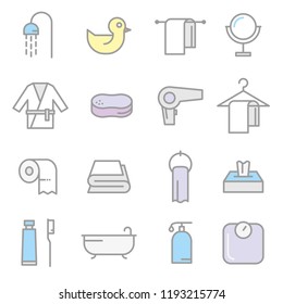 Bathing Vector Icon Set