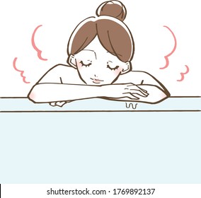 Ilustración vectorial de la mujer bañadora