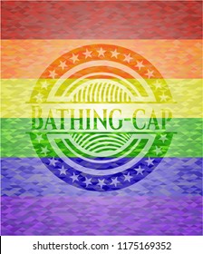 Bathing-cap lgbt colors emblem 