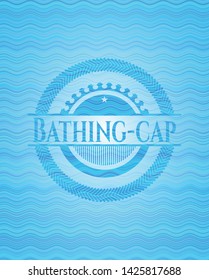 Bathing-cap water concept style badge. Vector Illustration. Detailed.