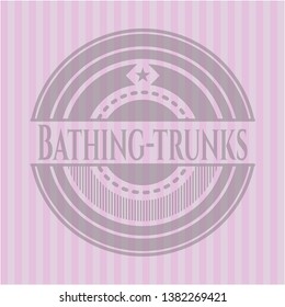 Bathing-trunks pink emblem. Retro. Vector Illustration. Detailed.