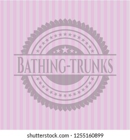 Bathing-trunks retro pink emblem