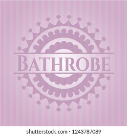 Bathrobe badge with pink background