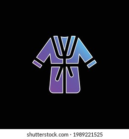 Bathrobe blue gradient vector icon