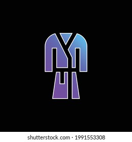 Bathrobe blue gradient vector icon
