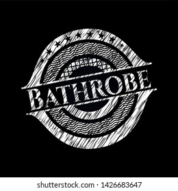 Bathrobe chalk emblem. Vector Illustration. Detailed.