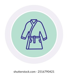 Bathrobe  circle icon , vector, pixel perfect, illustrator file 