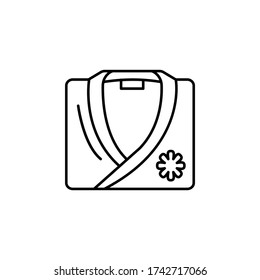 Alboroto, ícono de ropa. Línea simple, contorno de elementos vectoriales de cuidado corporal para ui y ux, sitio web o aplicación móvil