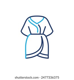 bathrobe colored line icon vector design good for web or mobile app