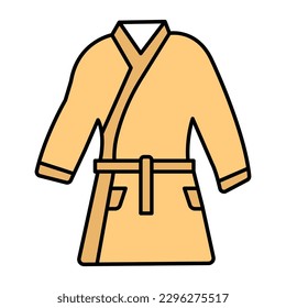 Bathrobe Fill inside vector icon which can easily modify or edit 