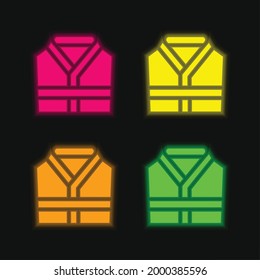 Icono del vector del neonato brillante de cuatro colores