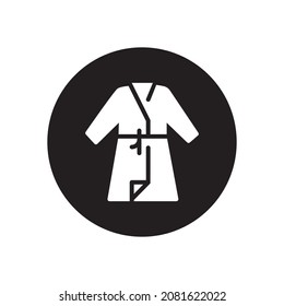 icono de glifo albornoz aislado en fondo blanco
