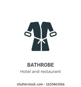 Bathrobe glyph icon vector on white background. Flat vector bathrobe icon symbol sign from modern hotel collection for mobile concept and web apps design.