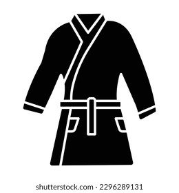 Bathrobe Glyph Style vector icon which can easily modify or edit 