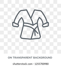 Bathrobe icon. Bathrobe design concept from Hotel collection. Simple element vector illustration on transparent background.