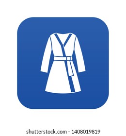 Bathrobe icon digital blue for any design isolated on white vector illustration