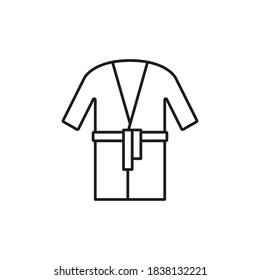 bathrobe icon element of bathhouse icon for mobile concept and web apps. Thin line bathrobe icon can be used for web and mobile. Premium icon on white background