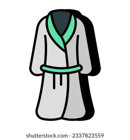 Bathrobe icon in flat design available for instant download 