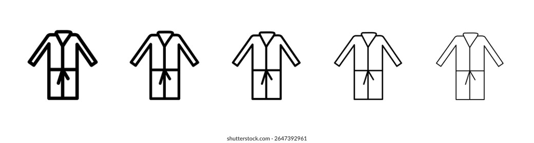 bathrobe icon flat illustration set logo