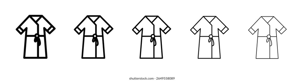 Bathrobe icon flat simple outline logo
