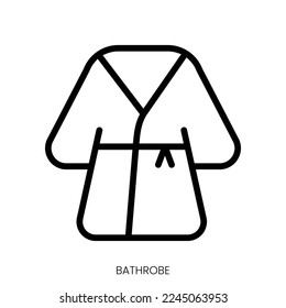 bathrobe icon. Line Art Style Design Isolated On White Background