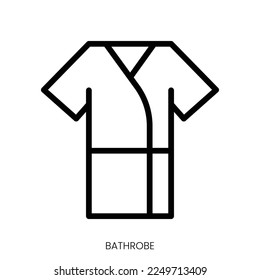 bathrobe icon. Line Art Style Design Isolated On White Background