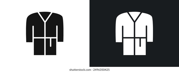 bathrobe icon linear graphics set vector in black