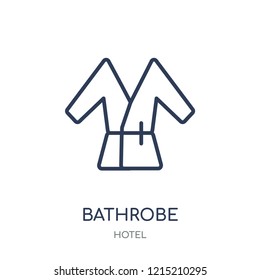 Bathrobe icon. Bathrobe linear symbol design from Hotel collection. Simple outline element vector illustration on white background.