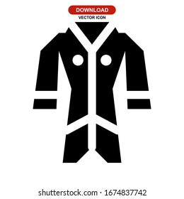 Icono de albornoz o logotipo símbolo de signo aislado ilustración vectorial - iconos vectoriales de estilo negro de alta calidad
