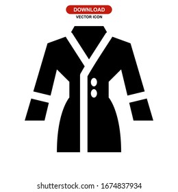 Icono de albornoz o logotipo símbolo de signo aislado ilustración vectorial - iconos vectoriales de estilo negro de alta calidad
