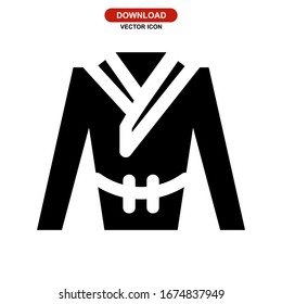 Bademantel-Symbol oder -Logo einzeln auf Zeichen Vektorillustration Illustration - hochwertige Vektorsymbole im schwarzen Stil
