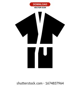 Bademantel-Symbol oder -Logo einzeln auf Zeichen Vektorillustration Illustration - hochwertige Vektorsymbole im schwarzen Stil
