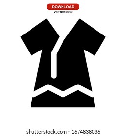 Icono de albornoz o logotipo símbolo de signo aislado ilustración vectorial - iconos vectoriales de estilo negro de alta calidad
