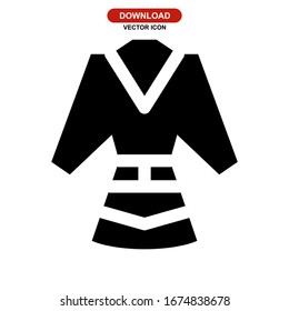 bathrobe icon or logo isolated sign symbol vector illustration - high quality black style vector icons
