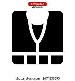bathrobe icon or logo isolated sign symbol vector illustration - high quality black style vector icons
