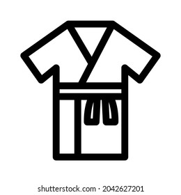 bathrobe icon or logo isolated sign symbol vector illustration - high quality black style vector icons
